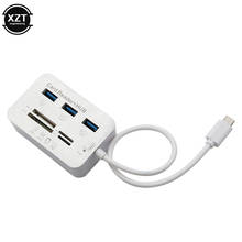 USB 3.0 Type C Hub Splitter SD TF M2 MS DUO card reader High Speed 3 Port Expander Type C usb 3.0 Adapter For MacBook Pro phone 2024 - buy cheap