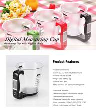 1KG600ML Measuring Cup Scale with LCD Display Kitchen Jug Digital Food Liquid Measure Containers Tools 2024 - buy cheap