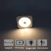 Motion Sensor Night Light Wireless Sensor LED Cabinet Lamp Battery Operated WC Bedside Lamp for Room Hallway Pathway Toilet DA 2024 - buy cheap