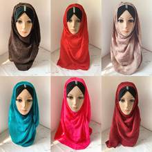 Muslim Women Instand Hijab Islamic Fashion Headscarf Malaysia Crinkle Hijab Femme Musulman Arab Headwrap 2024 - buy cheap