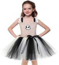 Jack Nightmare Before Christmas Cosplay Dress Halloween Costumes for Kids Devil Skeleton Costume Dresses Baby Girls Party Tutu 2024 - buy cheap