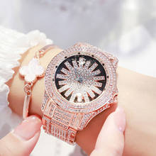 Longbo relógio giratório feminino, relógio japonês de quartzo em aço inoxidável com movimento em flor e ouro rosa para mulheres 2020 2024 - compre barato