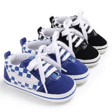 New casual newborn boys striped plaid casual shoes infant first walking shoes soft bottom children boys Toddler shoes 2024 - buy cheap