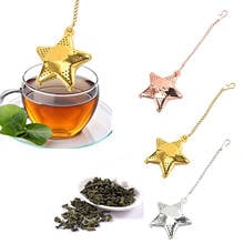 1pc Stainless Steel Tea Infuser Star Shape Mesh Tea Strainer Coffee Herb Spice Filter Diffuser Handle Tea Ball #50g 2024 - buy cheap