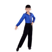 Traje de camisa de baile latino para niños, uniformes estándar de competición de baile latino, trajes de bailarina Latina 2024 - compra barato