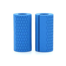 Mancuernas de silicona antideslizantes, soporte de levantamiento de pesas, puños anchos, almohadilla protectora para gimnasio, 1 par 2024 - compra barato