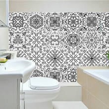Espanhol marroquino mosaico telha de parede auto adesivo backsplash cozinha banheiro decalque da parede cinza adesivo h1112 2024 - compre barato