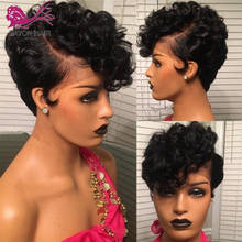 EAYON Pixie Cut Short Human Hair Wigs pre Plucked 13x4 Lace Front Human Hair Wigs Brazilian Remy Pixie Cut Wigs For Women 2024 - buy cheap