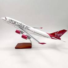 Avión Virgen del Atlántico B747 B747-400, avión británico de avión de las carreras, juguetes fundidos a presión, regalos, 47CM, 1:150 2024 - compra barato