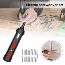 Automatic Cordless Electric Screwdriver Household with LED Light + 19pcs Screwdriver Bits 2024 - buy cheap