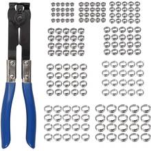 Single Ear Stepless Hose Clamps 180 Pcs 5.8-21 Mm + Ear Clamp Pliers, Stainless Steel 304 Assortment Of Hose Clamps Set 2024 - buy cheap