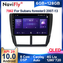 Kit multimídia para carro, 6 gb + 128g, qled, 4g, android 10.0, para subaru forester wrx 2007 2008 2009 2010 2011 2012, 2013, rádio, navegação gps 2024 - compre barato