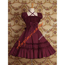 fondcosplay Gothic Lolita Punk Sweet Fashion Fuchsia Dark red Cotton Dress Cosplay Costume Tailor-made[CK1313] 2024 - buy cheap