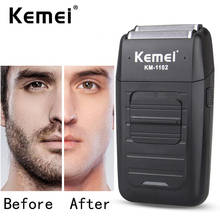 Kemei KM-1102 Rechargeable Cordless Shaver for Men Twin Blade Reciprocating Beard Razor Face Care Multifunction Strong Trimmer 2024 - buy cheap