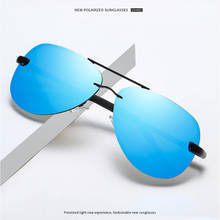OYDCH высококачественные алюминиевые магниевые мужские поляризованные солнцезащитные очки, водительские очки, бескаркасные женские солнцезащитные очки 2024 - купить недорого