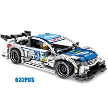 Technics building block GERMANY brand racing sport car M4 DTM model Pull back vehicle steam bricks toy collection for boy gift 2024 - buy cheap