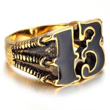 Men Fashion Ring Lucky Number 13 Punk Gothic Dragon Claws Skull Stainless Steel Ring For Men Accessories Jewelry Party Gift 2024 - buy cheap