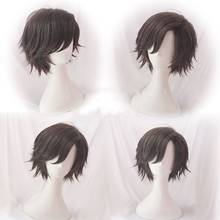 Mystic Messenger Cosplay Wigs Jumin Han Wig Short Dark Brown Heat Resistant Synthetic Hair Cosplay Wig + Wig Cap 2024 - buy cheap