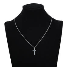 Stainless Steel Gothic Cross Moon Pendant Necklace For Women 2020 Fashion Chain Choker On Necklaces egirl Aesthetic Jewelry 2024 - buy cheap