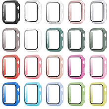 Funda protectora de pantalla para apple Watch, 44mm, 40mm, iWatch 5, 4, 3, 42mm, 38mm, vidrio templado + cubierta parachoques para accesorios de apple watch 2024 - compra barato
