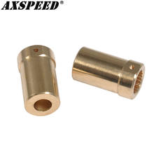 Axspeed 1 par eixo traseiro adaptadores de bronze knuckles copo contrapeso para 1/10 axial wraith 90018 peças de atualização 2024 - compre barato