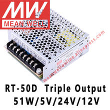 Mean Well RT-50D 5V/24V/12V AC/DC 51W Triple Output Switching Power Supply meanwell online store 2024 - buy cheap