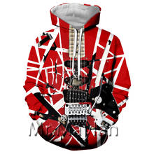 Chaqueta con estampado 3D de guitarra Rock para hombre, sudaderas con capucha de estilo Harajuku, ropa de calle Unisex, chándal para correr 2024 - compra barato