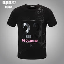 Brand DSQ2 Men's Soft Cotton T-shirt 2021 New Short-sleeve Man T shirt Short Sleeve Breathable t shirt T-shirts For Male Tops 2024 - купить недорого