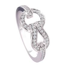 Joyería nupcial de moda 925 con forma de cinturón, 8 anillos de compromiso de cristal de zirconia lettersCubic para mujer, joyería femenina 6-10 2024 - compra barato