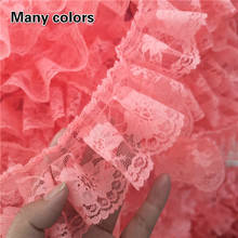 6cm Wide Single Layer Pleated Tulle Lace Fabric DIY Doll Pettiskirt Pet Clothing Skirt Curtain Home Textile Sewing Decoration 2024 - buy cheap