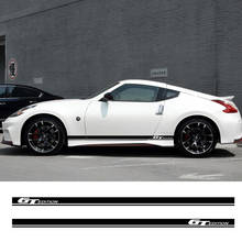 2 шт. для Nissan 370Z GT EDITION полосатая Наклейка Бесплатная доставка Автомобильная дверная наклейка наружные водонепроницаемые Наклейки тюнинг автомобильные аксессуары 2024 - купить недорого