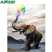 AZQSD 5D DIY Diamond Embroidery Mosaic Elephant Handicraft Full Square Diamond Painting Animal Handmade Gift Full Kits 2024 - buy cheap