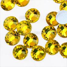 Citrine SS3 SS4 SS5 SS6 SS10 SS20 SS30 for Nail Art Flat Back Rhinestones Glitter Crystal Decoration DIY Non HotFix stone strass 2024 - buy cheap