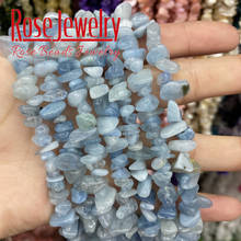 Wholesale Natural Irregular Stone Beads Aquamarines Chips Loose Spacer Beads For Jewelry Making DIY Bracelet Necklace 5-8MM 15" 2024 - buy cheap
