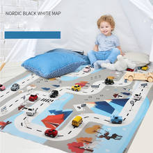 130*100cm Large Car Parking Lot Play Mat Non-woven Waterproof Kids Car Playmat Car Map Toys for Children's Mat Boy D550n10 2024 - buy cheap