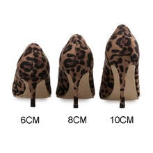 COVOYYAR-zapatos de tacón alto con estampado de leopardo para mujer, calzado Sexy informal, sin cordones, para oficina, 6-10cm, 2021 2024 - compra barato