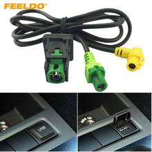 FEELDO-Cable USB con interruptor para coche, dispositivo OEM RCD510 RNS315 para Volkswagen Golf MK5 MK6 VI 5 6 CC Tiguan Passat B6, posición de reposabrazos 2024 - compra barato