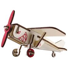 Rompecabezas de madera 3D DIY para niños, juguetes educativos para niños, modelo de avión, juguete de montaje, regalo para niños y niñas 2024 - compra barato