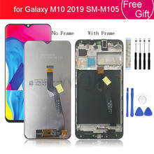 ЖК-дисплей для Samsung Galaxy M105 2019 с сенсорным экраном и дигитайзером в сборе для samsung M10, ЖК-дисплей с рамкой, запасные части 6,22 дюйма 2024 - купить недорого