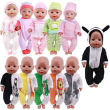 Pijamas para muñecas recién nacidas de 43cm, pijamas para muñecas de Niñas Americanas de 18 pulgadas y 43Cm para bebés recién nacidos, juguetes de ojo de nuestra generación 2024 - compra barato