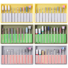 10PCS Nail Drill Bits Set Ceramic Diamond Milling Cutters Manicure File Electric Drill Machine Nail Gel Remover Top Quaity Tools 2024 - buy cheap