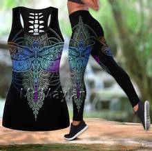 3d impressão digital dragonfly tatuagens oco tanktop feminino sexy colete meninas moda tanque topos roupas ropa mujer oversized navio da gota 2024 - compre barato