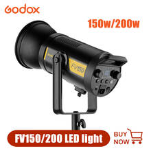 GODOX FV150 FV200 150 Вт 200 Вт Светодиодная лампа Высокоскоростная синхронизация вспышка непрерывный свет для фотографии видео студия освещение лампа 2024 - купить недорого