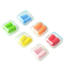 1/6Pair Candy Color Soft Foam Ear Plugs Travel Sleep Noise Prevention Earplugs Noise Reduction Travel Sleeping With Box 2024 - buy cheap