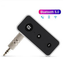 Kit bluetooth para carro 5.0, aux adaptador de áudio bluetooth, 3.5mm receptor de bluetooth para música, streaming & chamadas sem usar as mãos 2024 - compre barato