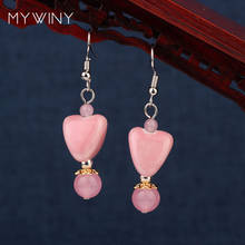 6 colors MYWINY New ceramic beads earrings PINK ,fashion vintage ethnic earrings 2024 - buy cheap
