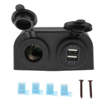 12V/24V Waterproof Dual USB Power Motorcycle Boat Car Cigarette Socket Plug 2024 - buy cheap