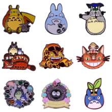 High Quality Copper Material Totoro Brooch and Spirited Away Enamel Pins  Fashion Jewelry Gifts Movie Novel Hat Lapel Badges 2024 - buy cheap