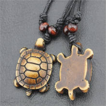 Pingente de tartaruga havaiana, colar masculino e feminino com imitação de osso de yak, tartaruga havaiana, tribais, pingente, presente amuleto 2024 - compre barato