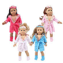 Camisola para bebês 3 tamanhos, camisola felpuda e felpuda para crianças de 18 tamanhos americanas e 43 cm, acessórios para bonecas de nossa geração, presente de brinquedo 2024 - compre barato